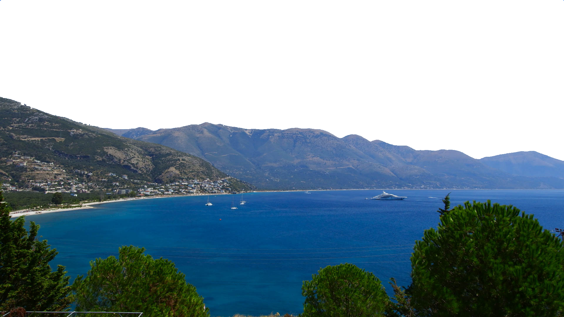 View from the balcony of the sea in Qeparo.